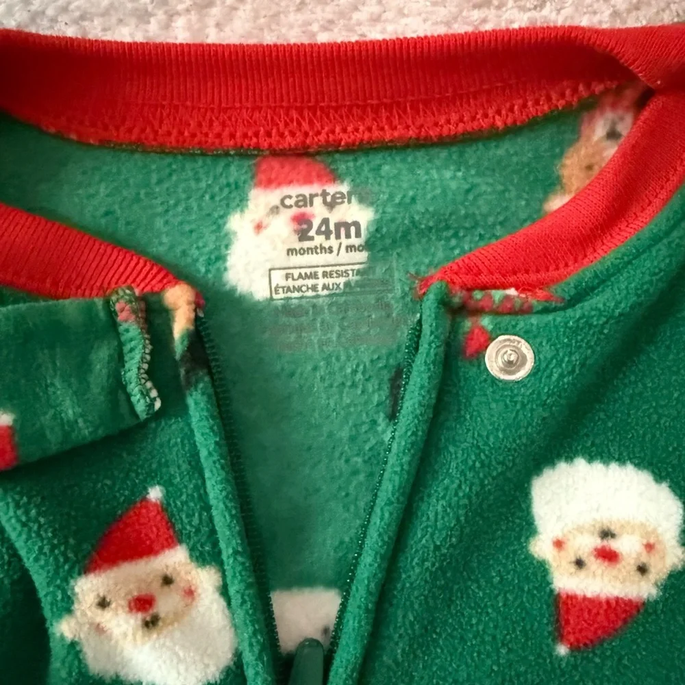 Carter’s Fleece Christmas Footie - Size 24 Months